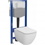 Zestaw podtynkowy Cersanit S701-806 / / AQUA 50 / C27 ZESTAW STELAŻ PODT WC PNEU QF+ MZ VIRGO CO DUR WOLNOOPADAJĄCA ŁW / | 5901771118954 | 5901771118954