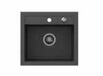 Virtuvinė plautuvė Quadron JOHNNY 110 HCQJ5047CZK, juoda | 39221000 | 5903242534751