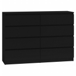 Topeshop M8 140 CZERŃ chest of drawers | M8 140 CZERŃ KPL | 5902838463727