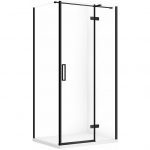 Cersanit SET C570 KABINA CITY PRAWA CZARNA 100X80X195+TAKO SLIM BIAŁY MAT WIR | SZEZ1005486661 | 5901771837626