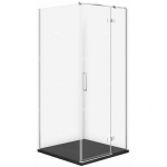 Cersanit SET C539 KABINA CITY PRAWA CHROM 80X80X195+TAKO SLIM CZARNY MAT WIR | SZEZ1004890085 | 5901771110552