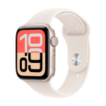 Watch Apple Watch SE 3 (2025) GPS 44mm Starlight Aluminium Case with Sport Band M/L - Starlight | MEHJ4MP/A | 195950645972