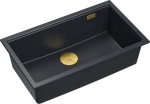 Zlewozmywak GraniteQ Zlewozmywak granitowy Logan 110 Czarny Metalik | brak | 5905505500237