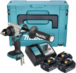 Wiertarko-wkrętarka Makita DDF492RG3J 18 V 3 x akumulator 6 Ah | DDF492RG3J | 0197050011664