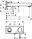 Bateria umywalkowa Hansgrohe Talis S podtynkowa chrom (72111000) | 72111000 | 4011097770284