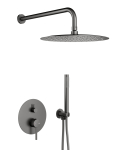 Zestaw prysznicowy KFA 5039-501-61 / MOZA / GUN METAL GREY PODTYNKOWY ZESTAW PRYSZNICOWY Z BATERIĄ 3 FUNKCYJNĄ | 5907571505659 | 5907571505659