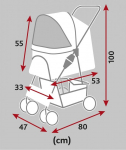 Trixie W&oacute;zek transporter psa kota do 15 kg, 4 koła, szary | 3182-uniw | 4011905289595