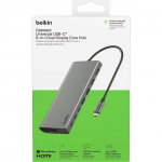 HUB USB Belkin Hub USB-C 8w1, 10 Gbps, 2 x HDMI 4K szary (INC015BTSGY-CZ) | INC015BTSGY-CZ | 745883885428