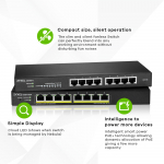 Zyxel GS1915-8EP Managed L2 Gigabit Ethernet (10/100/1000) Power over Ethernet (PoE) Black | GS1915-8EP-EU0101F | 4718937621934
