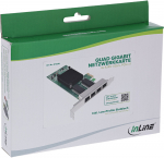 Karta sieciowa InLine &reg; Quad Gigabit karta sieciowa 4x RJ45 1 Gb/s PCIe x1 | 4043718341641 | 4043718341641