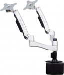 SilverStone SST-ARM22SC Dual Monitorhalterung - silber | GAZU-077 | 4710007220122