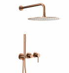 Zestaw prysznicowy KFA 5039-511-34 / MOZA / ZESTAW NATRYSK PODTYNK Z BATERIĄ 3-OTW, 2-FUNKCYJNĄ BRUSHED ROSE GOLD | 5907571505444 | 5907571505444
