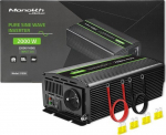 Przetwornica Qoltec Przetwornica napięcia Monolith | 1000W | 2000W | 24V na 230V | Czysty Sinus | 51938 | 5901878519388