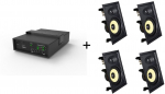 Kino domowe VivoLink Vivolink Audiopack Subwoofer + 4 x premium in-wall speakers Czarny Przewodowa 110 W | AUDIOPACK-IW4 | 5715328213487