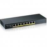 Zyxel GS1900-8HP v3 PoE Managed L2 Gigabit Ethernet (10/100/1000) Power over Ethernet (PoE) Black | GS1900-8HP-EU0103F | 4718937621279