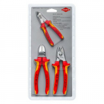 Knipex ZESTAW NARZĘDZI DO PRAC ELEKTROINSTALACYJNYCH 3SZT. | 00 31 30 BK V02 | 4003773087892
