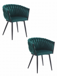 Stylowe krzesło aksamit zielone ORION eleganckie do salonu jadalni x2 | HURT_5903332074730 | 5903332074730