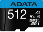 Karta/micro SDXC/512 GB/UHS-I U1 / Class 10/+ adapt&eacute;r | AUSDX512GUICL10A1-RA1 | 4711085944085
