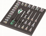 Zestaw narzędzi Wera Wera 9722 foam insert 8000 C Zyklop 1/2 ratchet set 1, 31 pieces, tool set (black/grey, ratchet and socket set, in foam insert for workshop trolley) | 05150112001 | 4013288225207