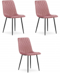 Leobert Krzesło welurowe r&oacute;żowe TURIN velvet styl glamour eleganckie x3 | HURT_5903332091713 | 5903332091713