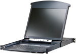 Przełącznik Aten Przełącznik KVM Over IP ATEN KL1508AiM, 8 port&oacute;w, LCD 43 cm, VGA, PS/2-USB, FR-Layout | 14.01.6202 | 4710469343568