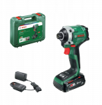Klucz udarowy Bosch Powertools Akumulatorowy klucz udarowy UniversalImpactDrive 18V-210 (grn, Li-Ion Akku 2,0Ah, Koffer, POWER FOR ALL ALLIANCE) | 06039E7001 | 4053423665956