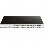 D-Link DGS-1210-24P, 24 portov PoE 10/100/1000 Base-T + 4 kombinovan&eacute; porty TP/SFP | DGS-1210-24P/E | 790069468537