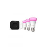 Philips Hue Starter set: 3 smart E27 bulbs, dimmer switch, Hue Bridge Pro | E27 | White and colored light | 929003853503 | 8720169374508