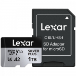 Karta pamięci Lexar High-Performance Silver Plus microSDXC 1TB + adapter | LMSSIPL001T-BNANG | 843367135363