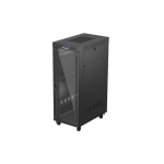 Standing rack cabinet 19 inch 32U 600x1000 glass door LCD black (Flat pack) | FF01-6032-12BL | 5901969446869