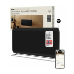 Grzejnik Mill Invisible Smart WIFI Panel heater Gen. 4 , 1500 W, For rooms 18-22 m&sup2;, Black (PA1500WIFI4A Black) | PA1500WIFI4A Black | 7090019826053