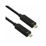 Kabel USB Roline 3.2 Gen 2, AOC, C-C, M/M, 10 Gbit/s, 4K 60 Hz, PD (Power Delivery) 60 W, czarny, 15 m | 7630049635388 | 7630049635388
