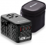 Univerz&aacute;lny cestovn&yacute; adapt&eacute;r Verbatim UTA-10, 2x USB-C PD 140 W / 1x USB-C PD 18 W / 1x USB-A PD 18 W, čierny | 32125 | 0023942321255