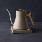 Fellow Stagg EKG PRO 900ml electric kettle in sesame beige with a wooden handle | 1220000880573 | 1220000880573