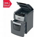 Rexel AutoFeed+ 100X automatic shredder, P-4, cuts confetti cut (4x28mm), 100 sheets, 34 litre bin | 2020100XEU | 5028252613873