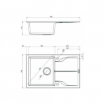 Zlewozmywak Deante  Andante Flush - 78 x 49 cm (ZQNS11F) | ZQN_S11F | 5908212067802