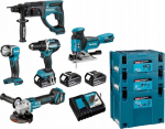 Zestaw elektronarzędzi Makita ZESTAW COMBO 18V DDF484+DGA513+DHR202+DJV181+DML802 | M\DLX5044TJ | 1110003592361