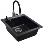Zlewozmywak Aquasanita SINK SIMPLEXSQS100+MIXER+DISP BLACK | 4778007303764 | 4778007303764