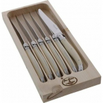 Laguiole Tradition Jean Dubost Laguiole 6 pcs. Knife Set, Acrylic Ivory | J06TA720A19357 | 3219336309788