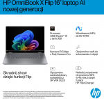 HP OmniBook X Flip 2-in-1 NG AI 16-ar0219nw - Ryzen AI 5 340 | 16"-2K-OLED-Dotyk | 16GB | 1TB | Win11Home | Srebro meteorytowe | C3BX6EA | 199485516400