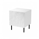 Bedside table 2 pcs. JUNGLE 53.5x40.5x44 white matt + black legs | JUNGLE SZN BI | 5903815008115