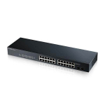ZyXEL GS1900-24, 24 portov (24 gigabitov&yacute;ch portov RJ45 + 2 porty SFP), IPv6, spr&aacute;va cez webov&eacute; rozhranie, bez ventil&aacute;tora (ekologick&yacute;), mont&aacute;ž do racku | GS1900-24-EU0102F | 4718937621231