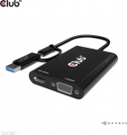 I/O ADAPTER USB-C TO HDMI/VGA/CSV-1611 CLUB3D | CSV-1611 | 8719214472467