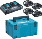Makita Zestaw zasilający 18V MAKPAC (4*BL1850+DC18RD) | M 197626-8* | 1110003268006