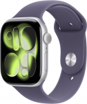 Apple Watch Series 11 GPS + Cellular 46mm Silver Aluminium Case with Purple Fog Sport Band - S/M | Apple | MFCP4ET/A | 195950477641