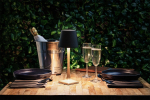 Lampa stołowa Securit Securit&reg; LED bordlampe ROMA, ledningsfri og genopladelig, gylden/sort | LP-RO-GD-BL | 8720663161024