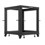 Open rack 19 inches 12U 600x600-1100 adjustable black | OR01-6112-B | 5901969446944