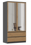 Topeshop SZAFA MALWA AN/AR L bedroom wardrobe/closet 5 shelves 2 door(s) | SS-90 LUS AN/AR | 5904507201975