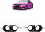 MTuning Końc&oacute;wki tłumika Black BMW 3 (G20) Sedan 2018-obecnie | 4099654045877 | 4099654045877