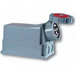PCE Gniazdo stałe 125A 5P 400V czerwone IP67 z dławikiem (145-6p) | 145-6p | 5907711139102